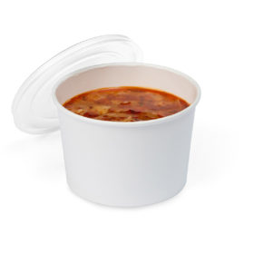 Paper lid for soup container